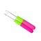 5 Pcs Hair Crochet Hook Bent Latch Hook Crochet Needle Set Tool Knitting Ventilating Needles for Hair Extension 1 Wooden Bent Latch Hook and 4 Size Plastic Latch Hook